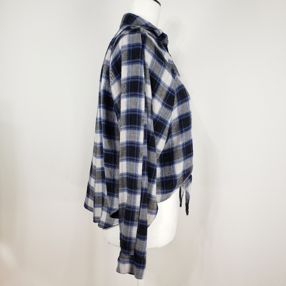 Urban Outffiters BDG Open Flannel Shirt tie front - Picture 3 of 5
